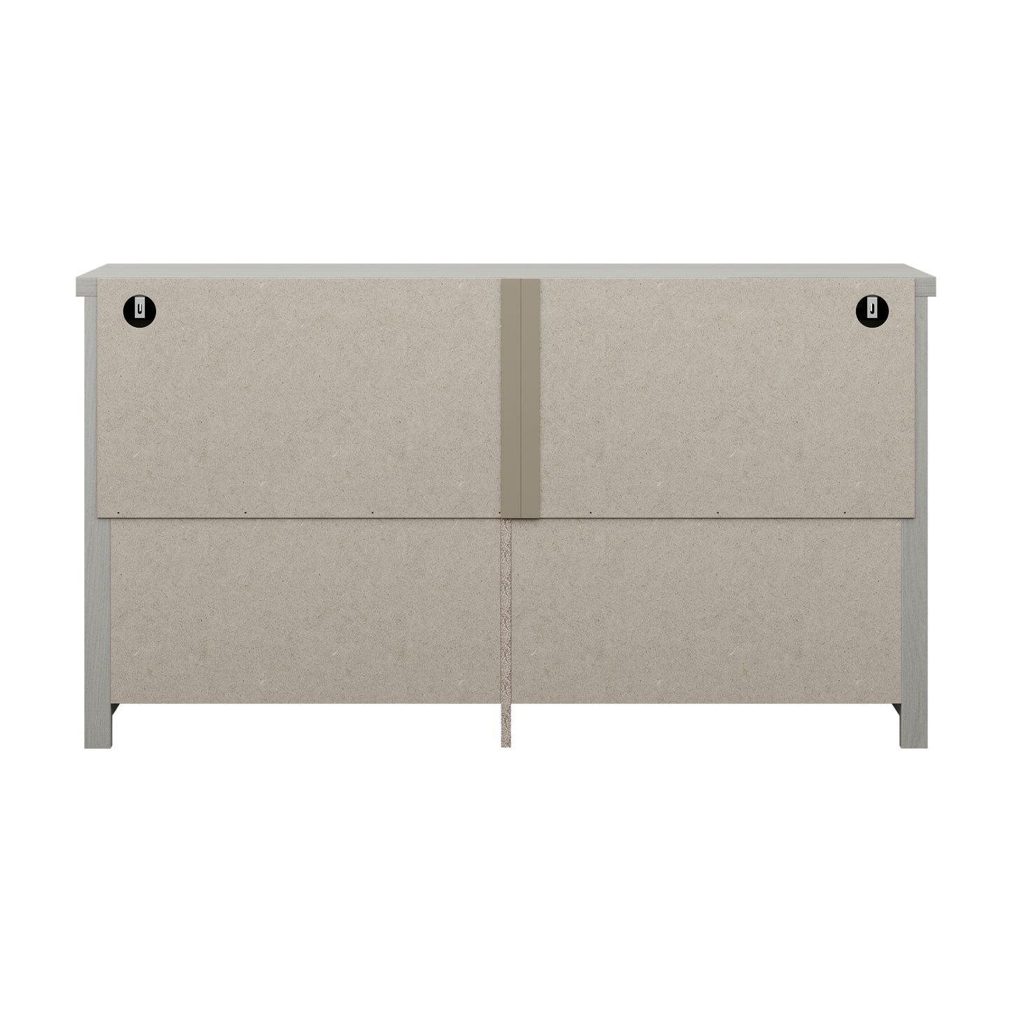 Living Essentials by Hillsdale Harmony Wood 6 Drawer Dresser, Gray