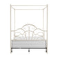 Hillsdale Furniture Dover Queen Metal Canopy Bed, Cream