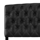 Hillsdale Furniture Hawthorne Queen Upholstered Headboard, Black Faux Leather