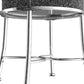 Hillsdale Furniture Roma Backless Faux Diamond Cluster Vanity Stool, Chrome