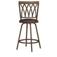 Hillsdale Furniture Deacon Metal Swivel Adjustable Stool with Nested Legs, Set of 2, Brown