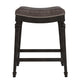 Hillsdale Furniture Vetrina Wood Backless Counter Height Stool, Black with Gold Rub