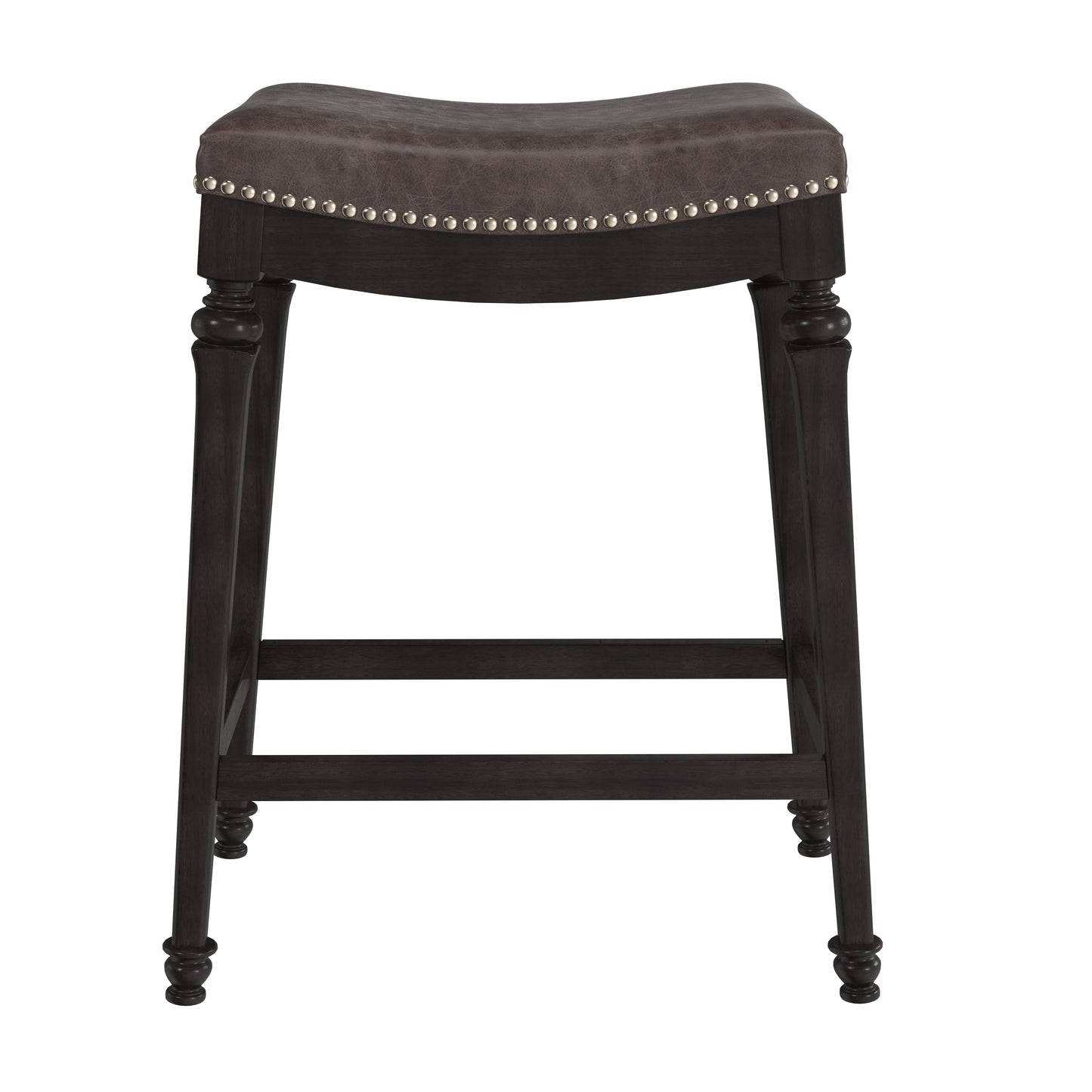 Hillsdale Furniture Vetrina Wood Backless Counter Height Stool, Black with Gold Rub