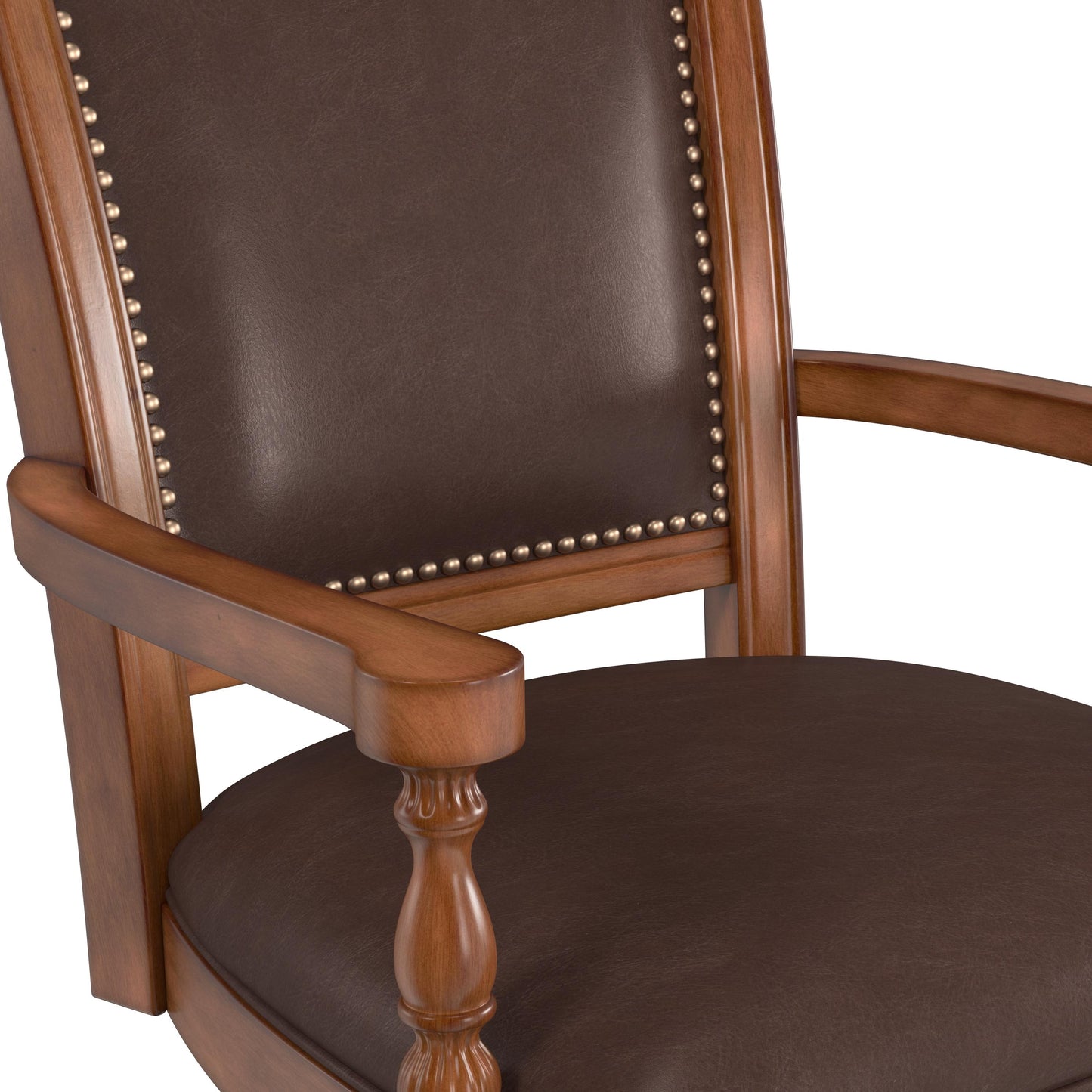 Hillsdale Furniture Nassau Wood Caster Chair, Brown