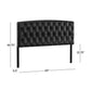 Hillsdale Furniture Hawthorne Queen Upholstered Headboard, Black Faux Leather