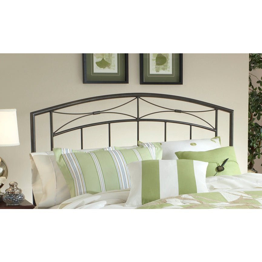 Hillsdale Furniture Morris Full/Queen Metal Headboard with Frame, Magnesium Pewter