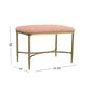 Hillsdale Furniture Wimberly Modern Backless Metal Vanity Stool, Gold with Coral Fabric