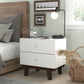 Living Essentials by Hillsdale Kincaid Wood 2 Drawer Nightstand, Matte White