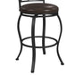 Hillsdale Furniture Kirkham Metal Counter Height Stool, Black Silver