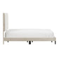 Hillsdale Furniture Crestone Upholstered Adjustable Height Queen Platform Bed, Cream