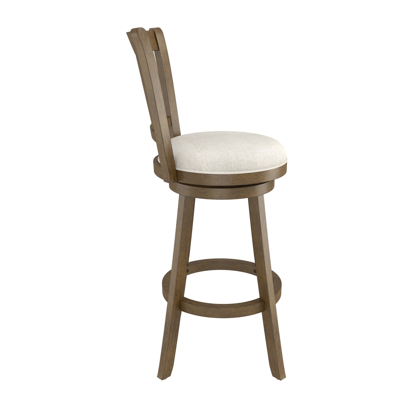 Hillsdale Furniture Hamlin Wood Bar Height Swivel Stool, Brush Gray