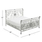 Hillsdale Furniture Mercer King Metal Sleigh Bed, Brushed White