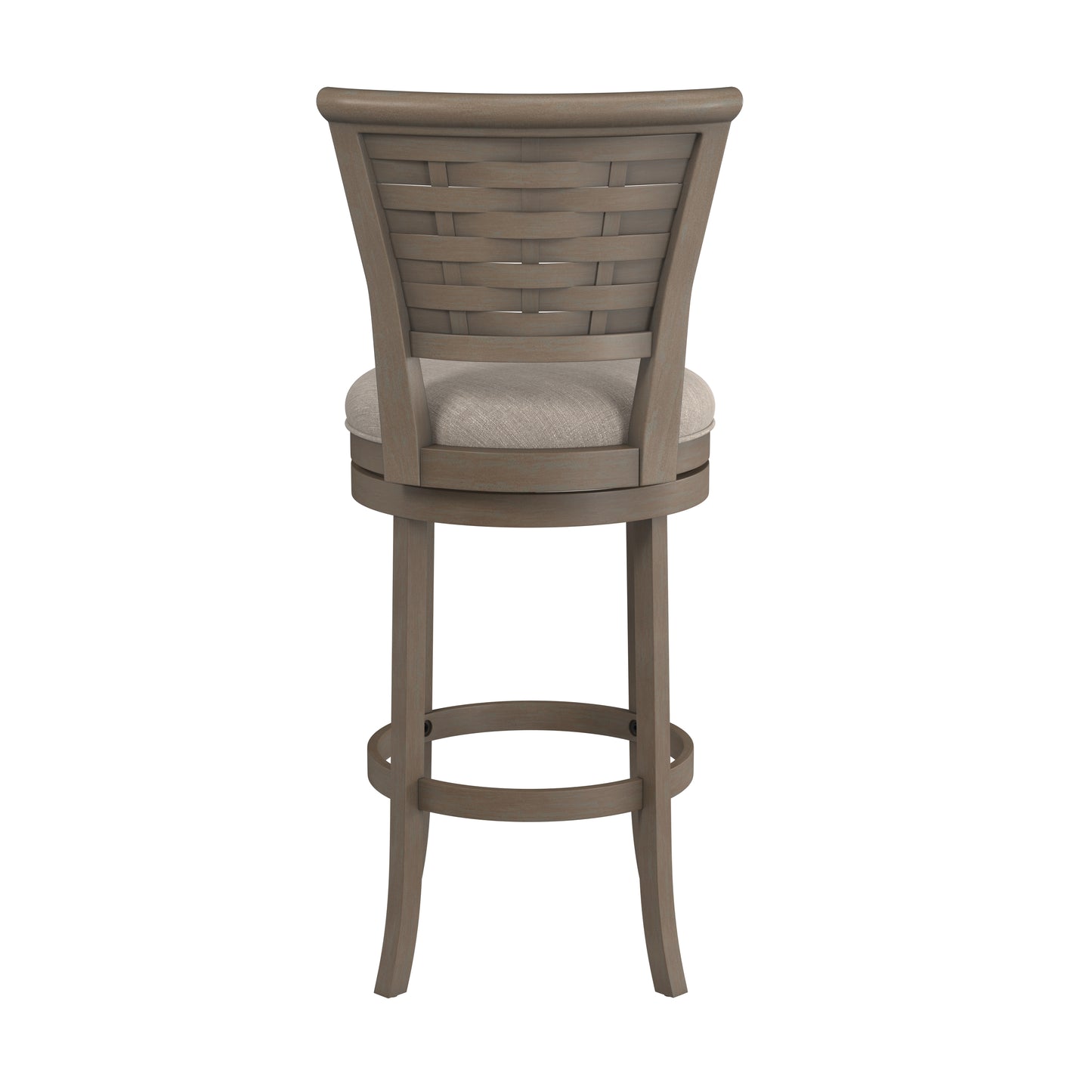 Hillsdale Furniture Thredson Wood Bar Height Swivel Stool, Light Antique Gray wash