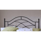 Hillsdale Furniture Cole Full/Queen Metal Headboard with Frame, Black Twinkle