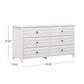 Living Essentials by Hillsdale Harmony Wood 6 Drawer Dresser, Matte White