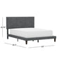 Hillsdale Furniture Muellen Upholstered Platform Full Bed with 2 Dual USB Ports, Graphite Gray Vinyl