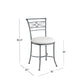 Hillsdale Furniture Dutton Metal Vanity Stool, Chrome