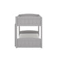 Living Essentials by Hillsdale Alexis Wood Arch Twin Over Twin Floor Bunk Bed, Gray