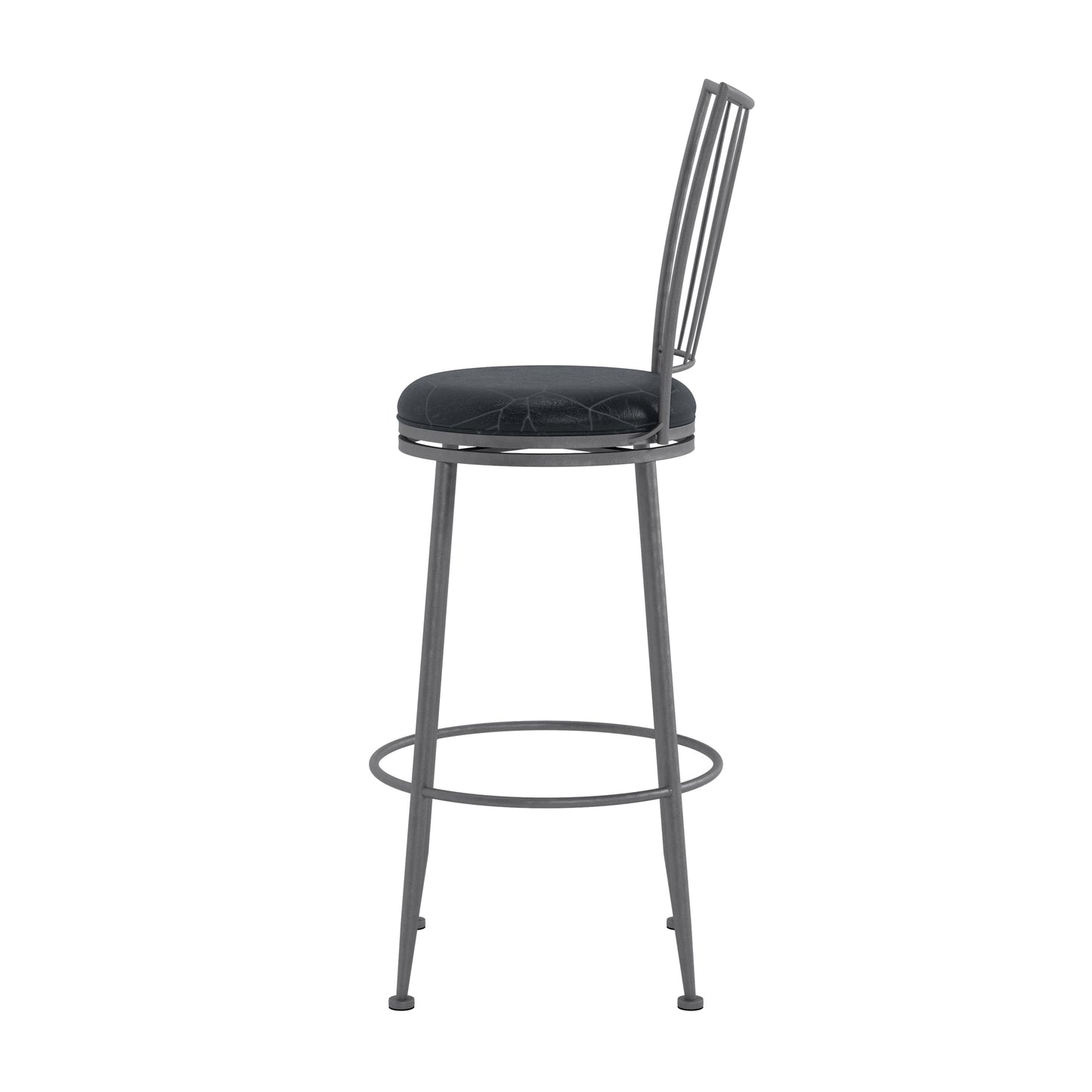 Hillsdale Furniture Slemmons Commercial Grade Metal Bar Height Swivel Stool, Gray