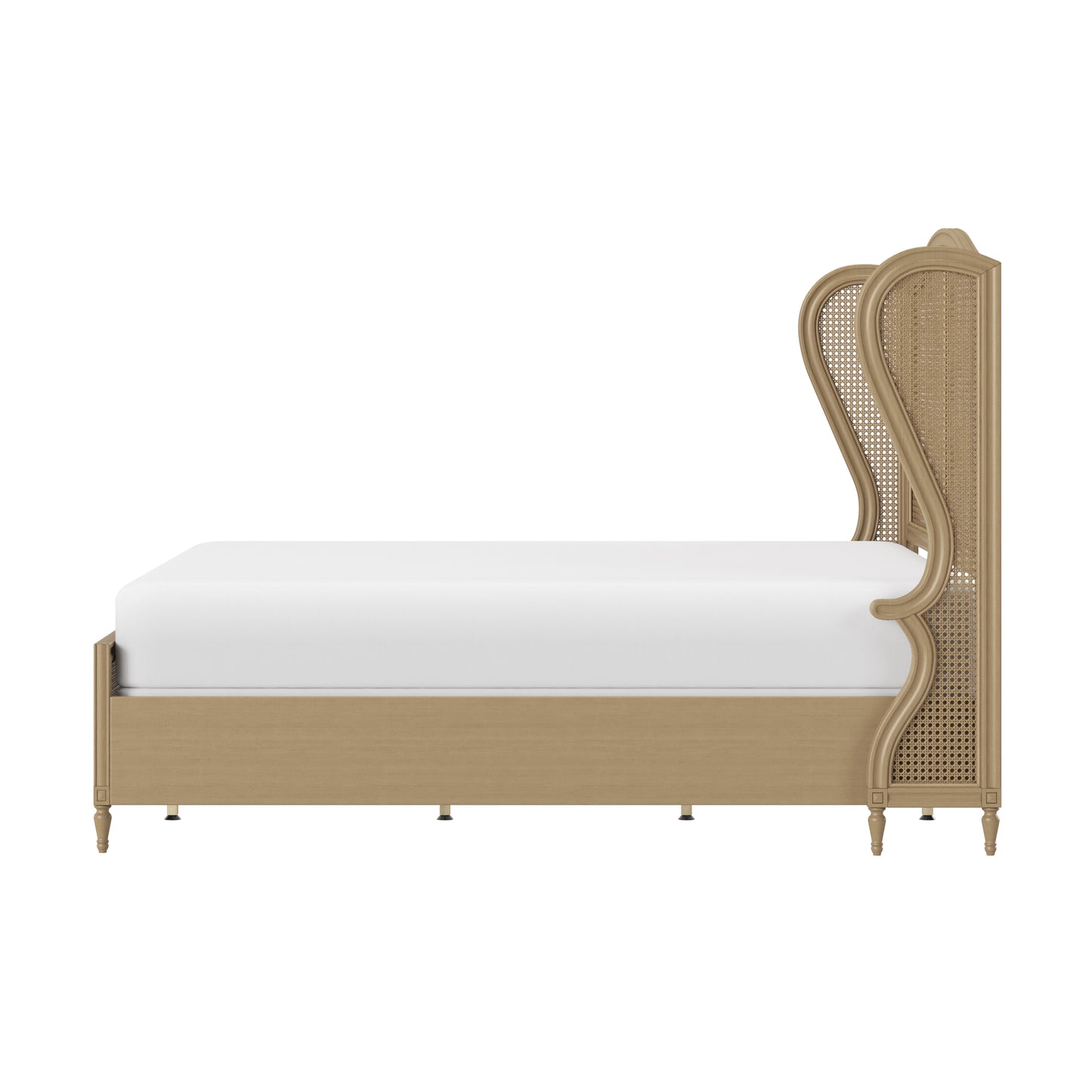 Hillsdale Furniture Sausalito King Wood Cane Bed, Medium Taupe