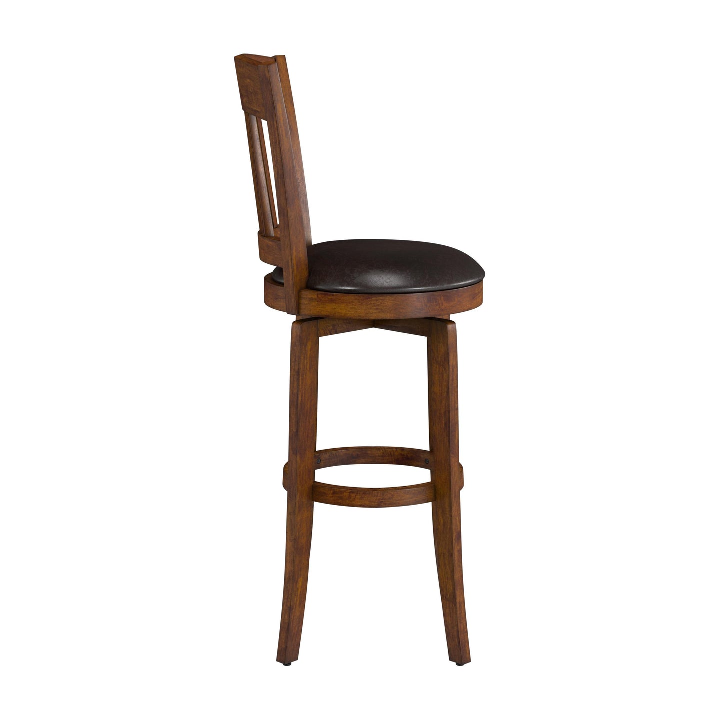 Hillsdale Furniture Canton Wood Bar Height Swivel Stool, Brown