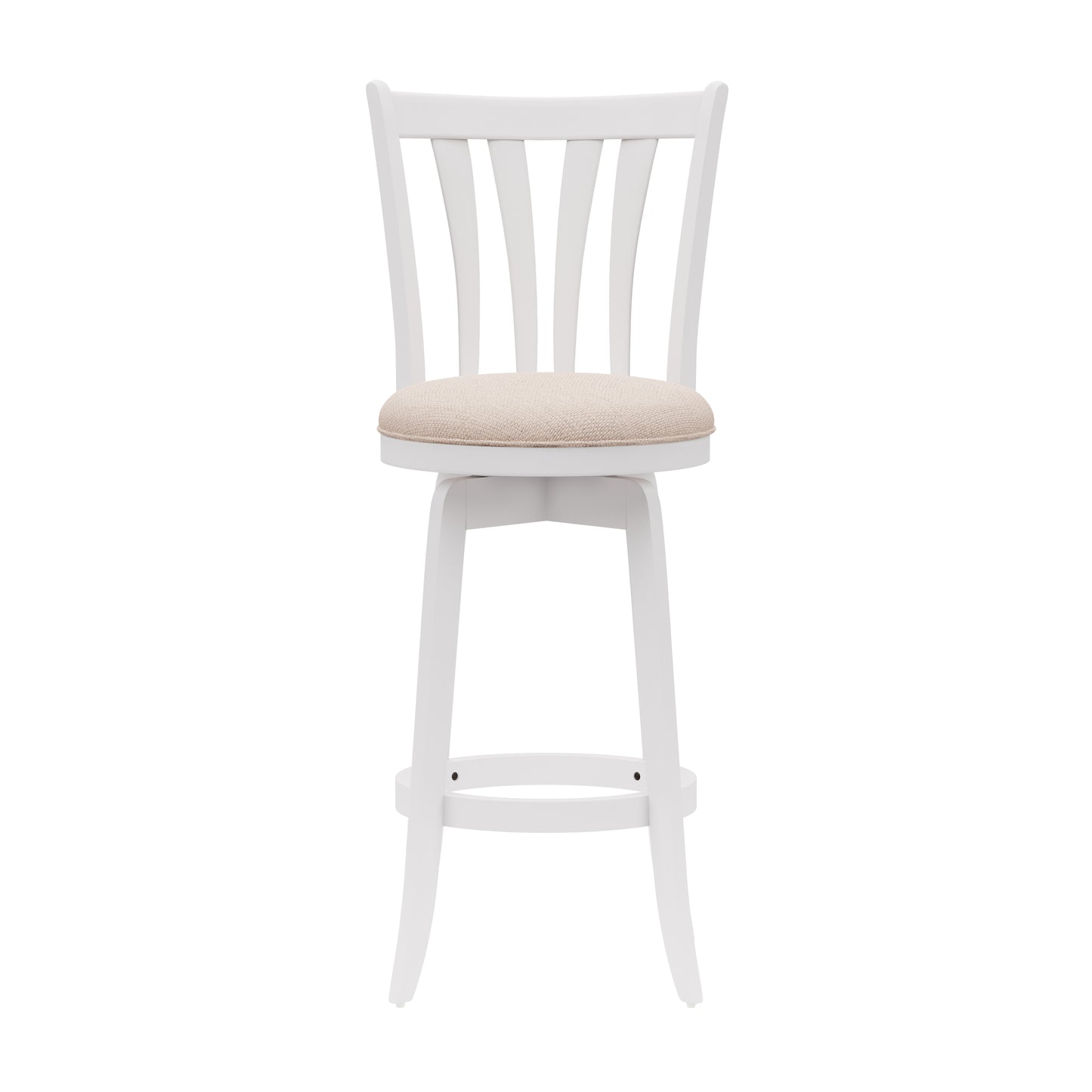 Hillsdale Furniture Savana Wood Bar Height Swivel Stool, White