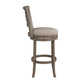 Hillsdale Furniture Thredson Wood Bar Height Swivel Stool, Light Antique Gray wash