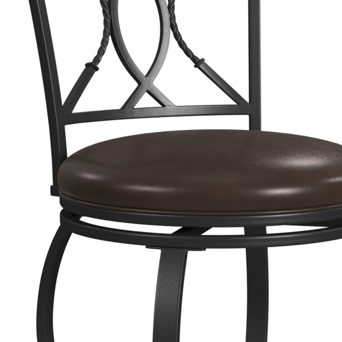 Hillsdale Furniture Kirkham Metal Counter Height Stool, Black Silver