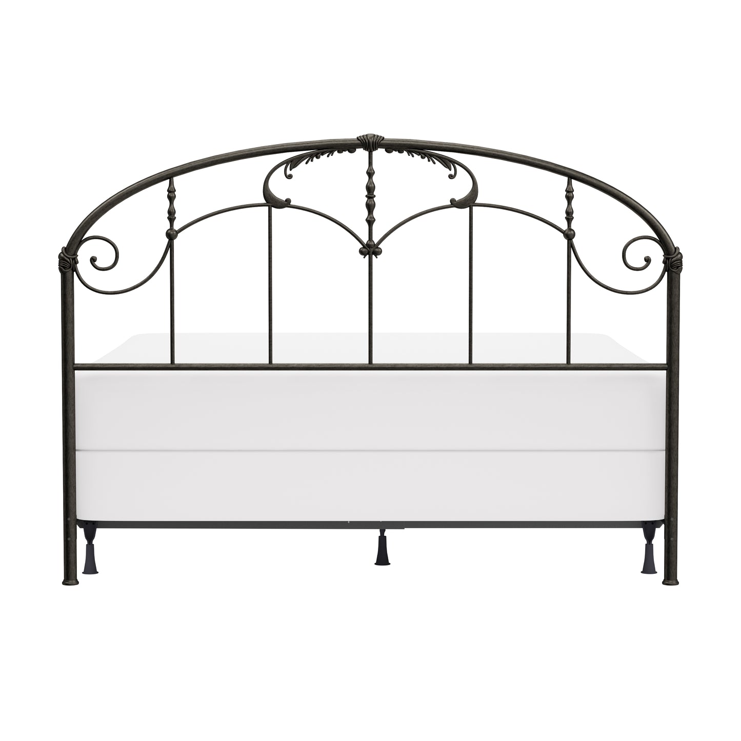 Hillsdale Furniture Jacqueline Metal King Headboard with Frame, Old Brushed Pewter