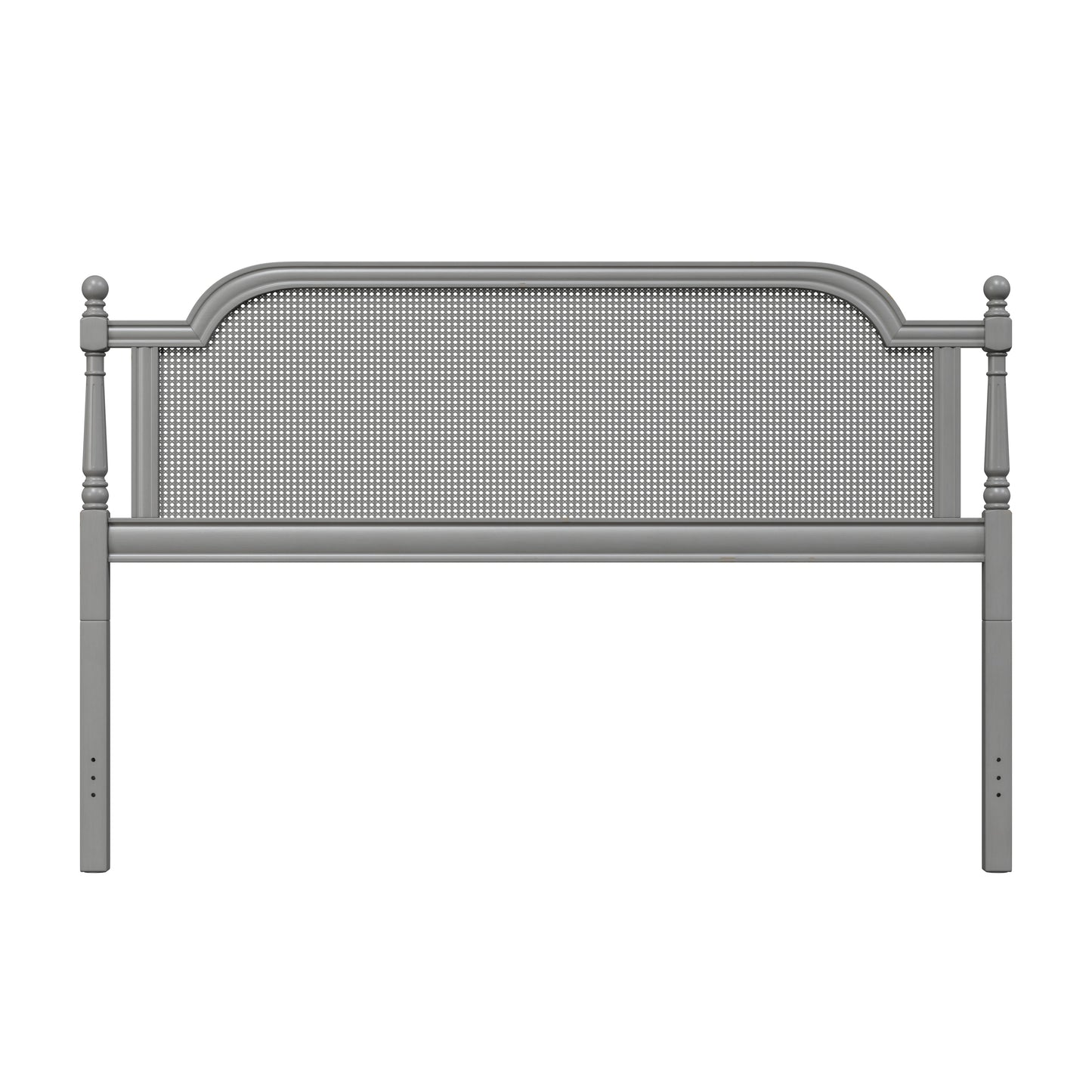 Hillsdale Furniture Melanie Wood and Cane King Headboard, French Gray