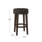 Hillsdale Furniture Krauss Wood Backless Bar Height Swivel Stool, Dark Brown