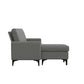 Hillsdale Furniture Matthew Upholstered Reversible Chaise Sectional, Smoke