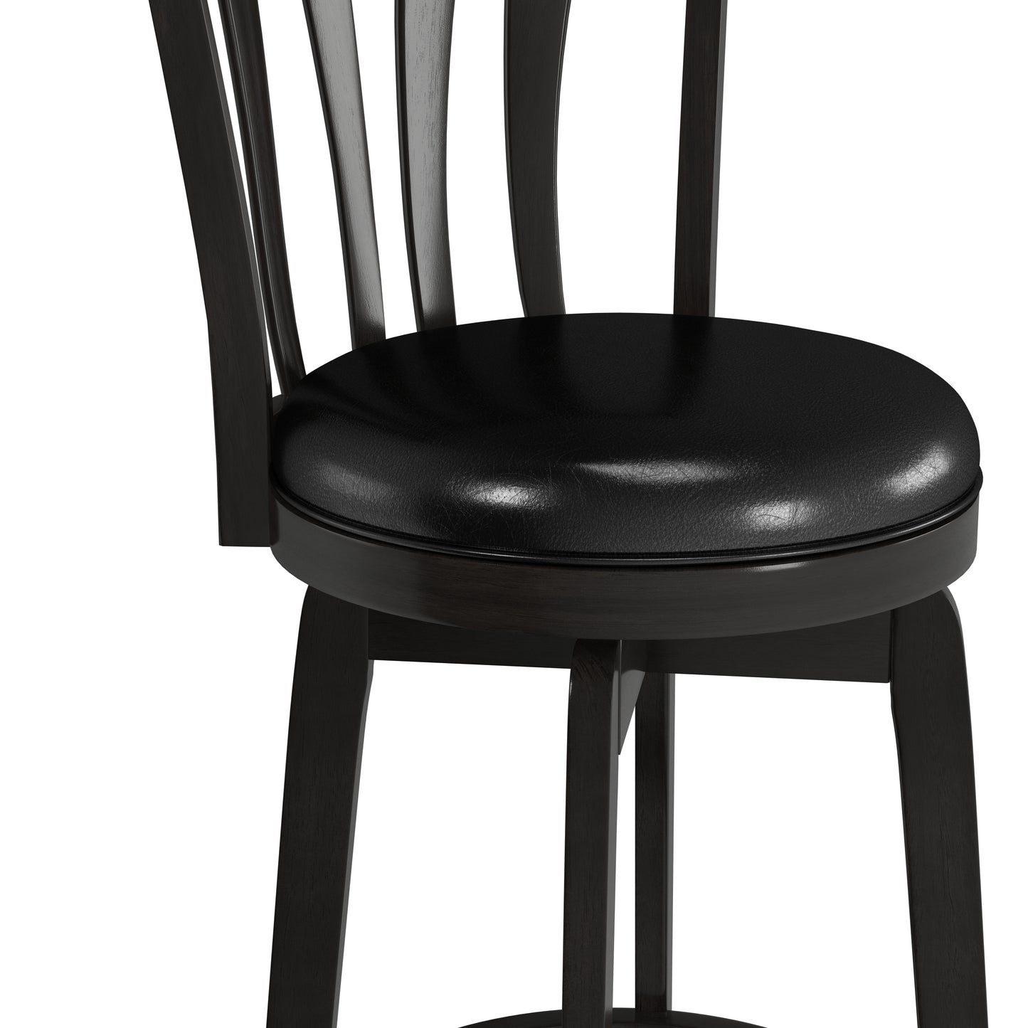 Hillsdale Furniture Savana Wood Bar Height Swivel Stool, Black