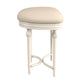 Hillsdale Furniture Cape May Backless Metal Vanity Stool, Matte White