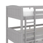 Living Essentials by Hillsdale Alexis Wood Arch Triple Twin Bunk Bed, Gray