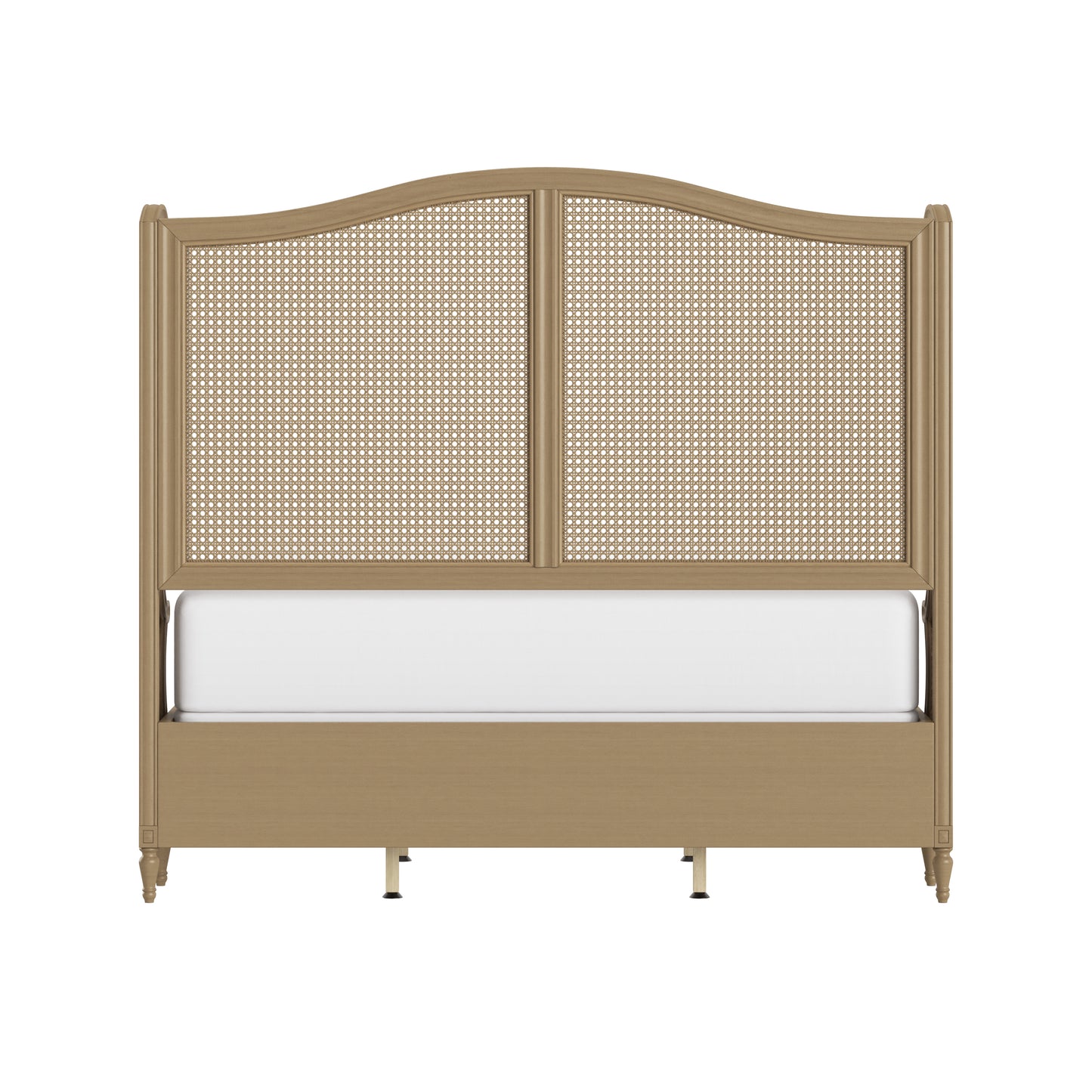 Hillsdale Furniture Sausalito Queen Wood Cane Bed, Medium Taupe