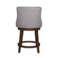 Hillsdale Furniture Halbrooke Wood Swivel Counter Height Stool, Gray Fabric