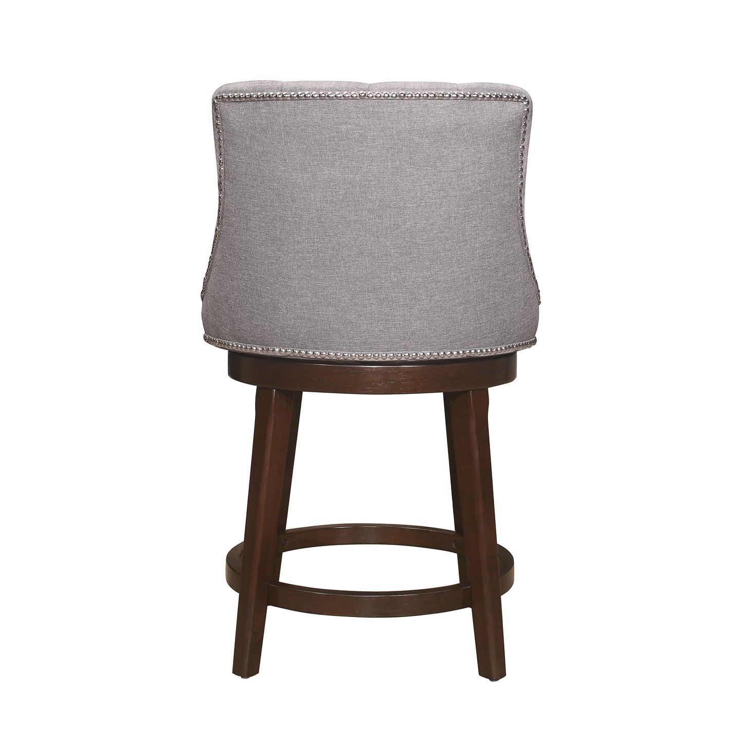 Hillsdale Furniture Halbrooke Wood Swivel Counter Height Stool, Gray Fabric