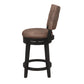 Hillsdale Furniture Kaede Wood and Upholstered Counter Height Swivel Stool, Black with Chestnut Faux Leather