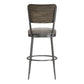 Hillsdale Furniture Garren Metal Bar Height Swivel Stool, Rubbed Pewter