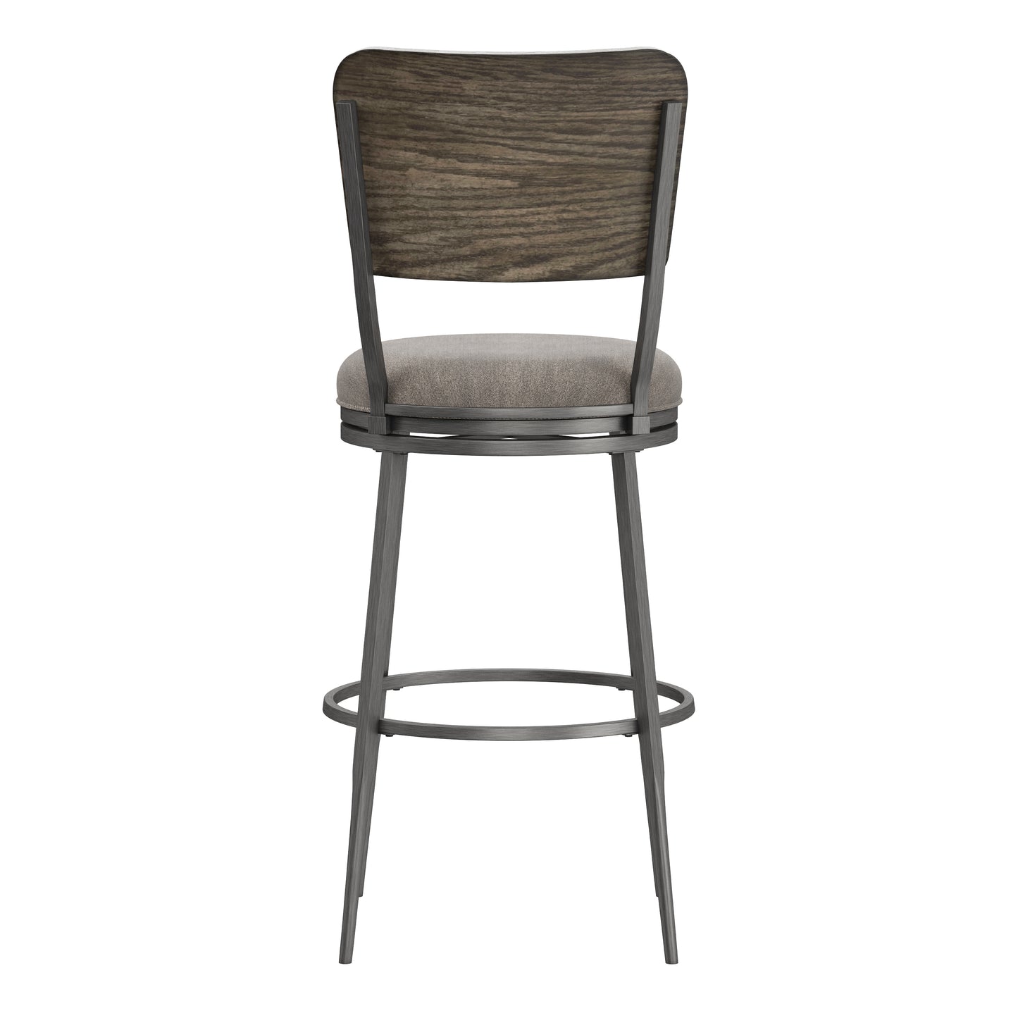 Hillsdale Furniture Garren Metal Bar Height Swivel Stool, Rubbed Pewter