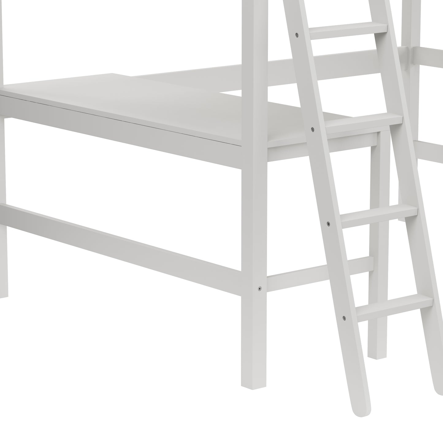 Hillsdale Kids and Teen Caspian Full Loft Bed with Desk Chair, White