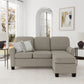 Hillsdale Furniture Upholstered Reversable Sectional Chaise, Greige