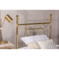 Hillsdale Furniture Chelsea Metal Twin Headboard with Frame, Classic Brass