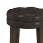 Hillsdale Furniture Krauss Wood Backless Bar Height Swivel Stool, Dark Brown