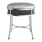 Hillsdale Furniture Roma Backless Faux Diamond Cluster Vanity Stool, Chrome