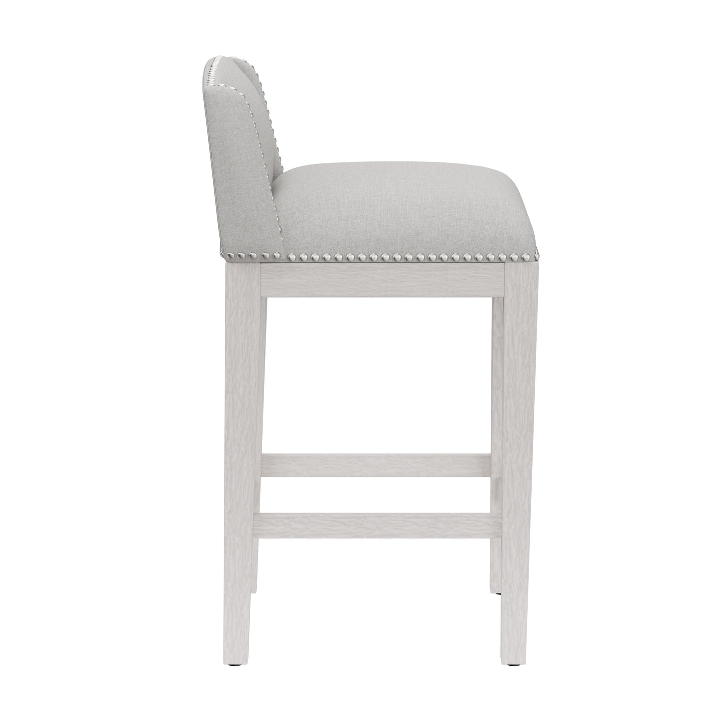 Hillsdale Furniture Bronn Wood Counter Height Stool, Set of 2, White Wire Brush