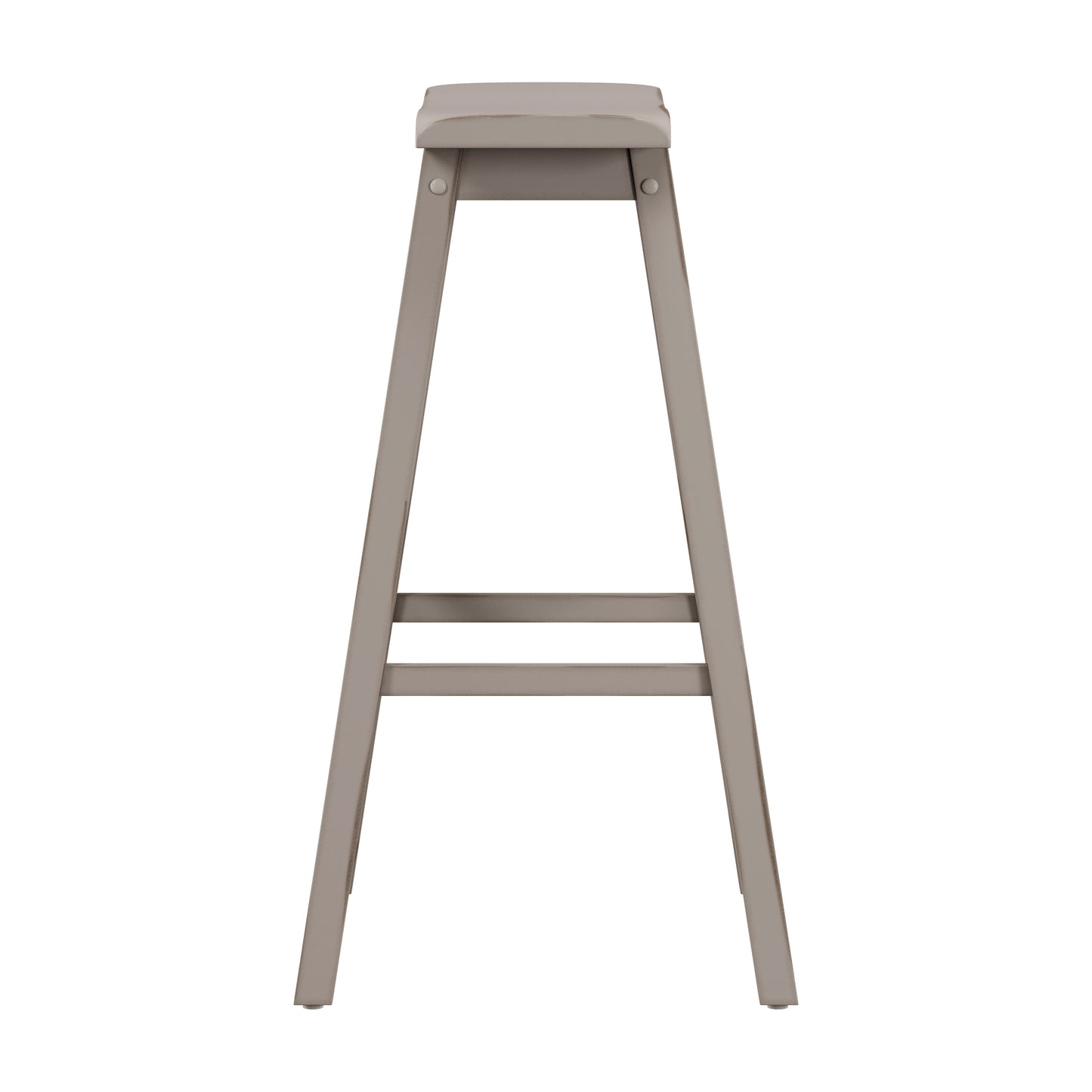 Hillsdale Furniture Moreno Wood Backless Bar Height Stool, Distressed Gray