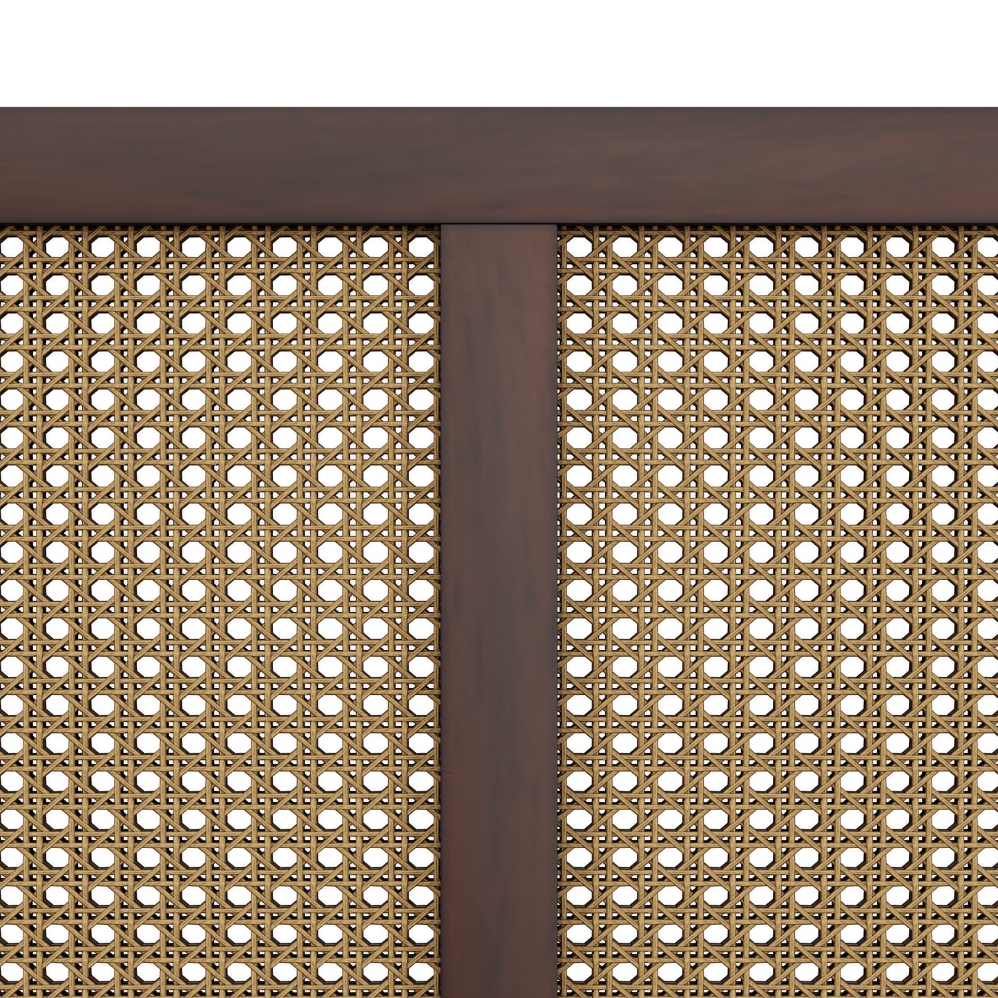 Hillsdale Furniture Serena Wood and Cane Panel Twin Headboard, Chocolate