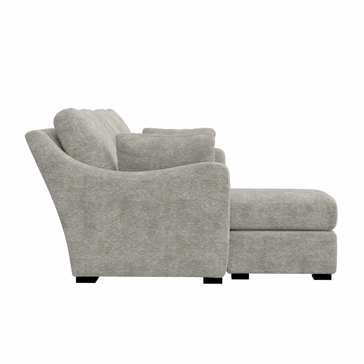 Hillsdale Furniture York Upholstered Sectional Chaise, Stone